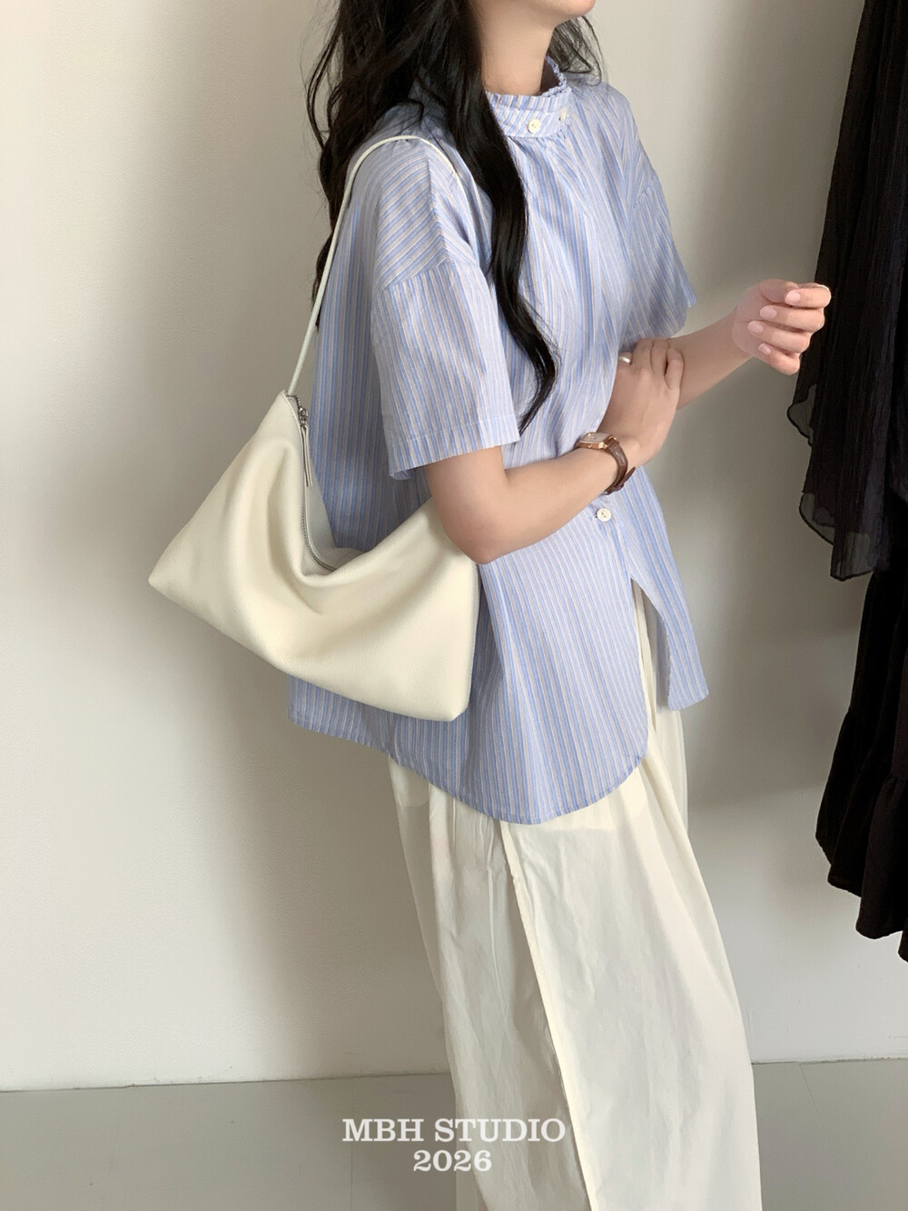 MBH Minimalist Soft Cow Leather Hobo Bag Casual Versatile Commuter Large Capacity Genuine Leather Shoulder Bag